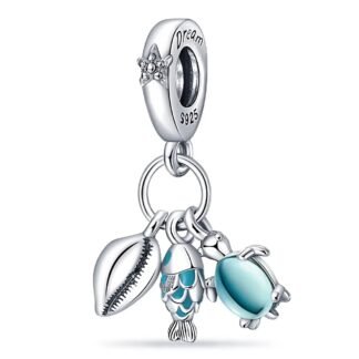 Seashell Fish Turtle Charm