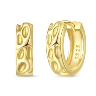 Geometric Gold Silver Hoop Earrings