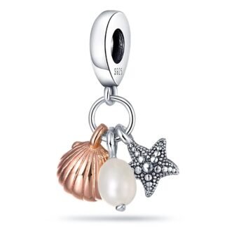 Starfish Seashell Pearl Charm