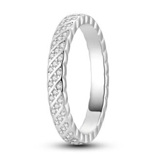 Crystal Silver Ring
