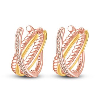 Criss Cross Silver Hoop Earrings