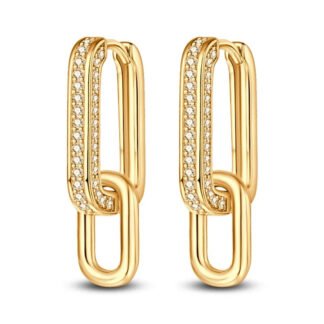 Geometric Silver Hoop Earrings