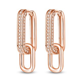 Geometric Silver Hoop Earrings