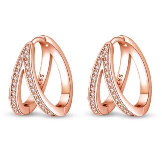 Geometric Silver Hoop Earrings