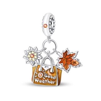 Autumn Bag Leaf Charm