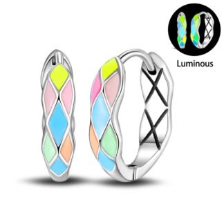 Geometric Silver Hoop Earrings