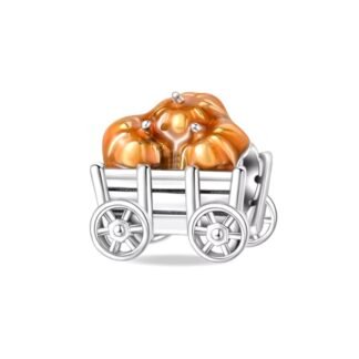 Pumpkin Cart Autumn Charm
