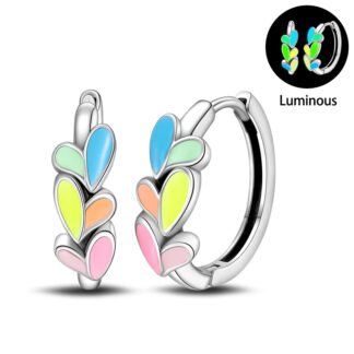 Heart Silver Hoop Earrings