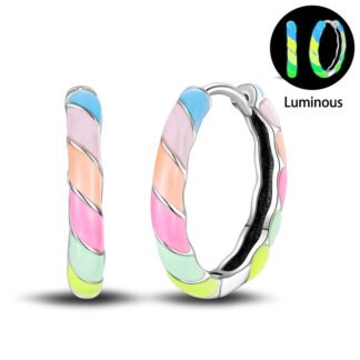 Geometric Silver Hoop Earrings