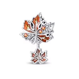 Autumn Maple Leaves Charm