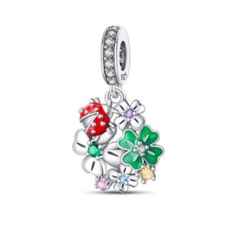 Lucky Clover Ladybug Charm
