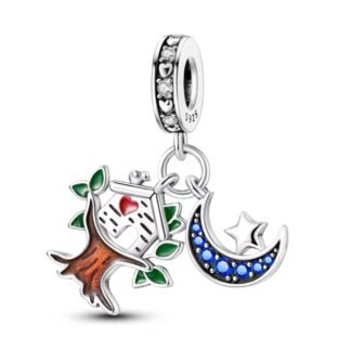 Tree House Moon Charm