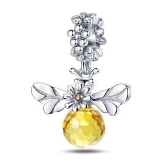 Crystal Bee Flower Charm
