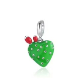 Emerald Green Alien Strawberry Charm