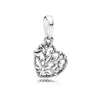 Silver Natural Heart Charm