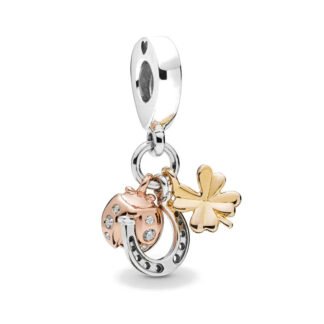 Clover Nut Horseshoe Charm