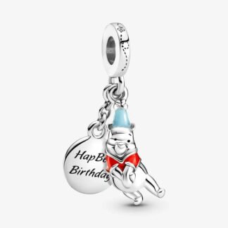 Silver HapBe Birthday Winnie the Pooh Disney Charm