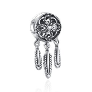 Silver Dreamcatcher Charm