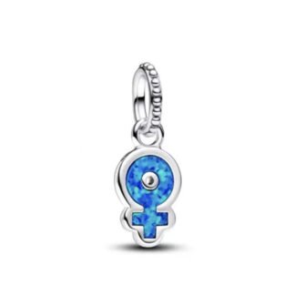 Blue Female Symbol Venus Sign Charm
