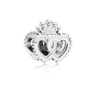 Crowned Double Heart Charm
