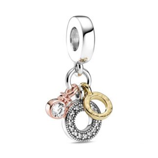Triple Hoops Charm