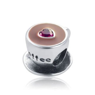 Coffee Red Heart Topping Charm