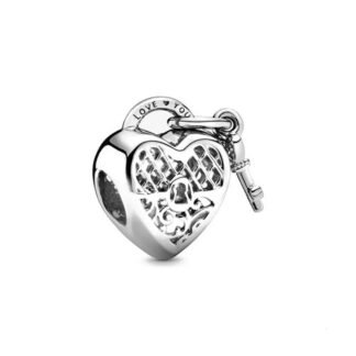 Secure Heart Safe and Key Charm