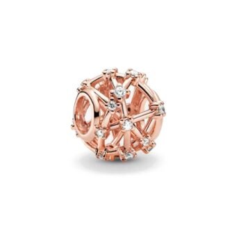 Rose Gold Web Links Charm