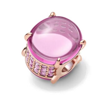 Rose Gold Solid Pink Charm