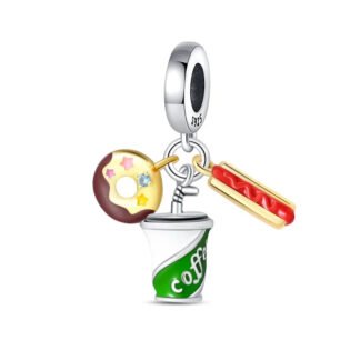 Street Food Coffee Donut Hot Dog Charm