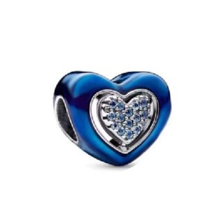 Blue Classy Heart Charm