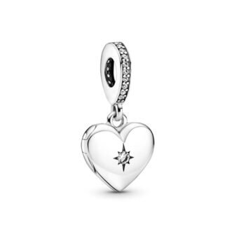 Silver Spiritual Heart Star Charm