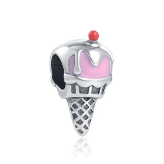 Silver Sauce Pink Ice-cream Charm