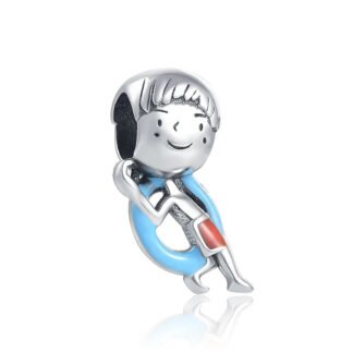 Summer Beach Boy with Blue Floatie Charm