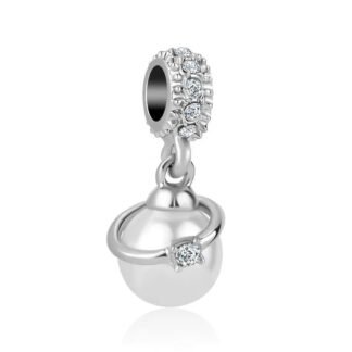 Ornamental White Pearl Charm