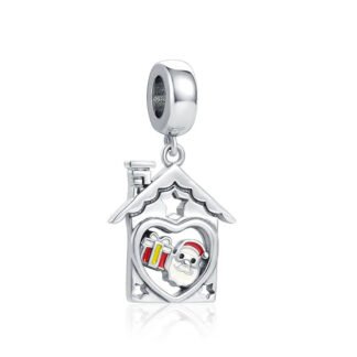 Christmas Love Santa House Charm