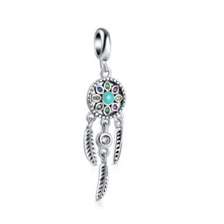 Blue Center Dreamcatcher Charm