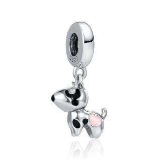 Pink And Black Dot Puppy Charm