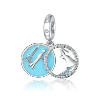 Blue Couple Romance Charm