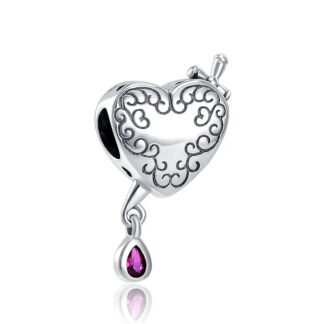 Royal Hear Magenta Gem Drop Charm