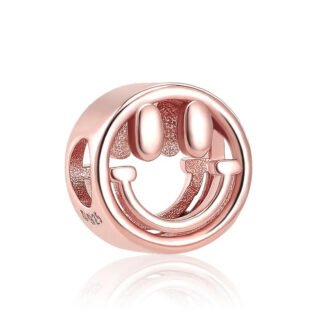 Rose Gold Smiley Face Charm
