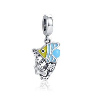 Colorful Angelfish and Shell Charm