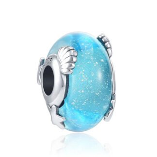 Bright Blue Ocean Gel with Shell and Starfish Charm