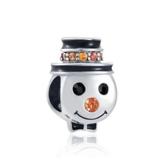 Gentle Snowman Orange Gems Charm