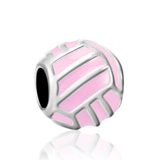 Pink and Silver Streaks Charm