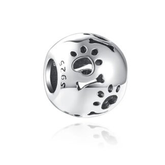 Simpe Sleek Animal Paw Prints Charm