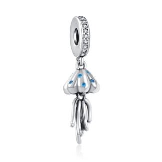 Alien Jellyfish Blue Gems Charm