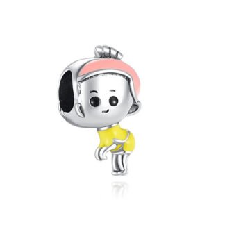 Bending Person Yellow Outfit Charm
