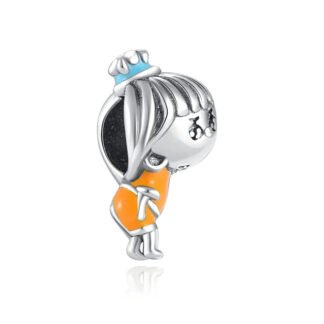 Bending Person Orange Outfit Charm