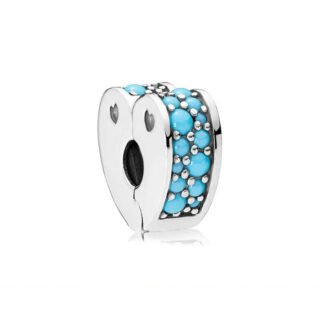 Heart Blue Pebbles Case Charm